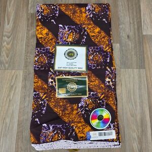 EHF High Quality Wax Block Prints 100% Cotton Fabric 12 Yards Ankara Multicolor